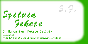 szilvia fekete business card